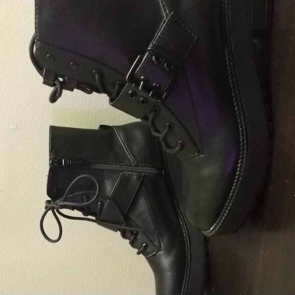 Bershka Black Combat Boots - Picture 3 of 6